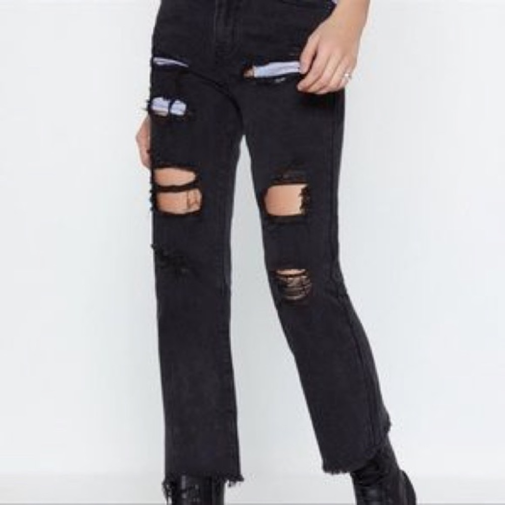 Momokrom black ripped jeans